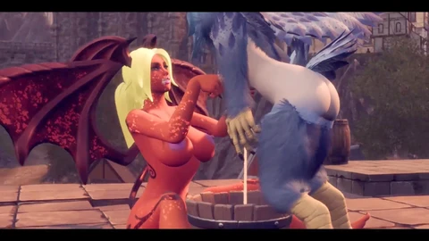 Die Zuchtabenteuer der Futa-Succubus DMonika in ihrer verführerischen Gestalt