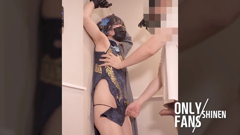 Cosplayer Kisaki from Blue Archive gets pounded in Japanese anime shemale cosplay action!