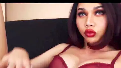 Compilation of ladyboys giving themselves facials