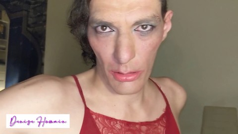 Sissy begging, horny crossdresser